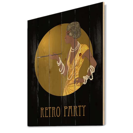 Designart - Retro Fashion Glamour African American Woman